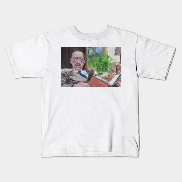 IGOR STRAVINSKY in his studio - oil portrait Kids T-Shirt by lautir